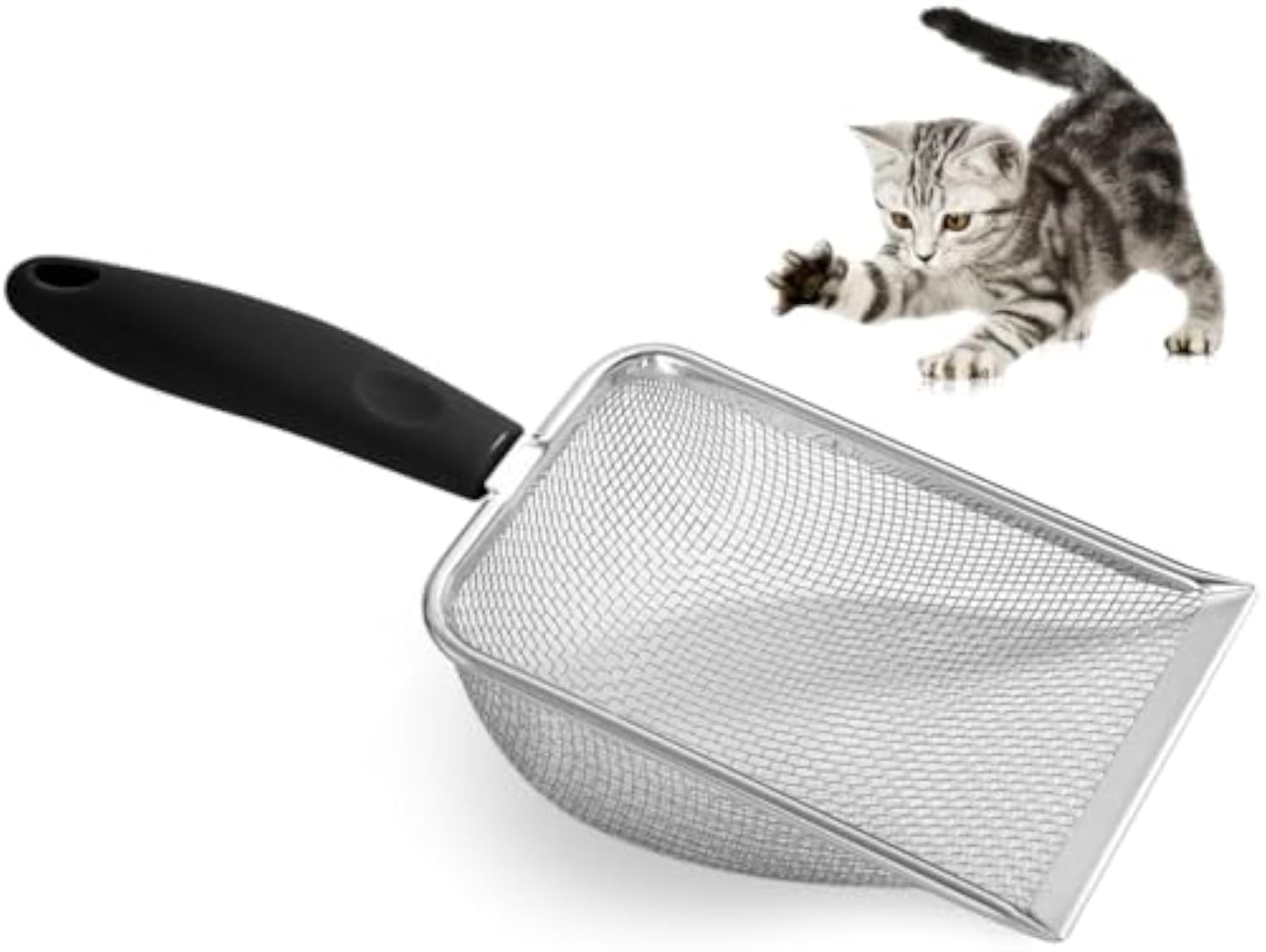 Steel Scoop - Heavy-Duty Cat Litter Shovel